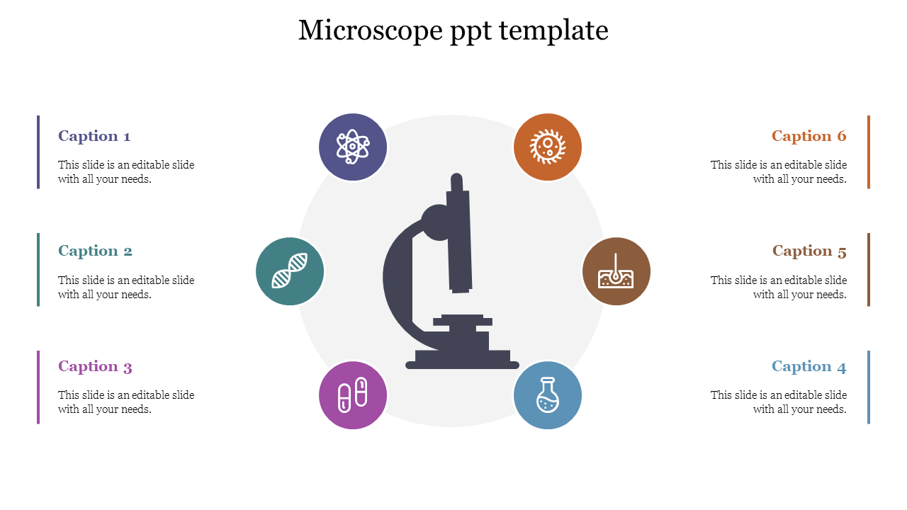 Simple Microscope PPT Template For Presentation